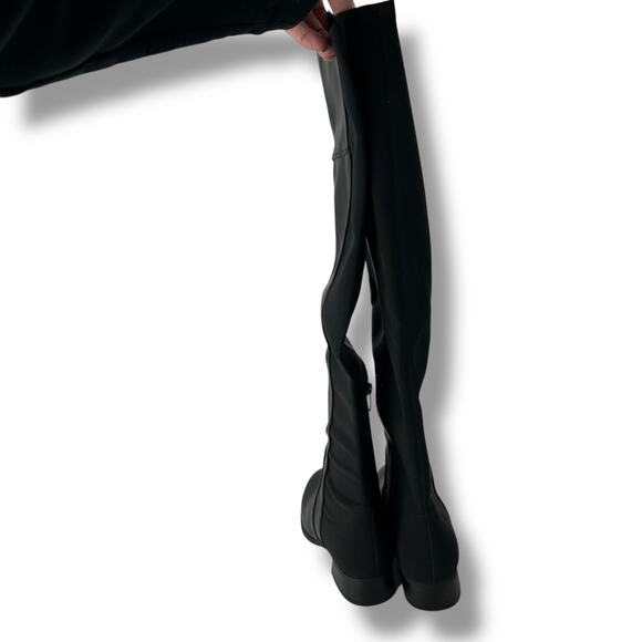 NEW Marc Fisher Black Over The Knee Boots Size 6.5 Sleek Equestrian Stretch - Picture 6 of 8